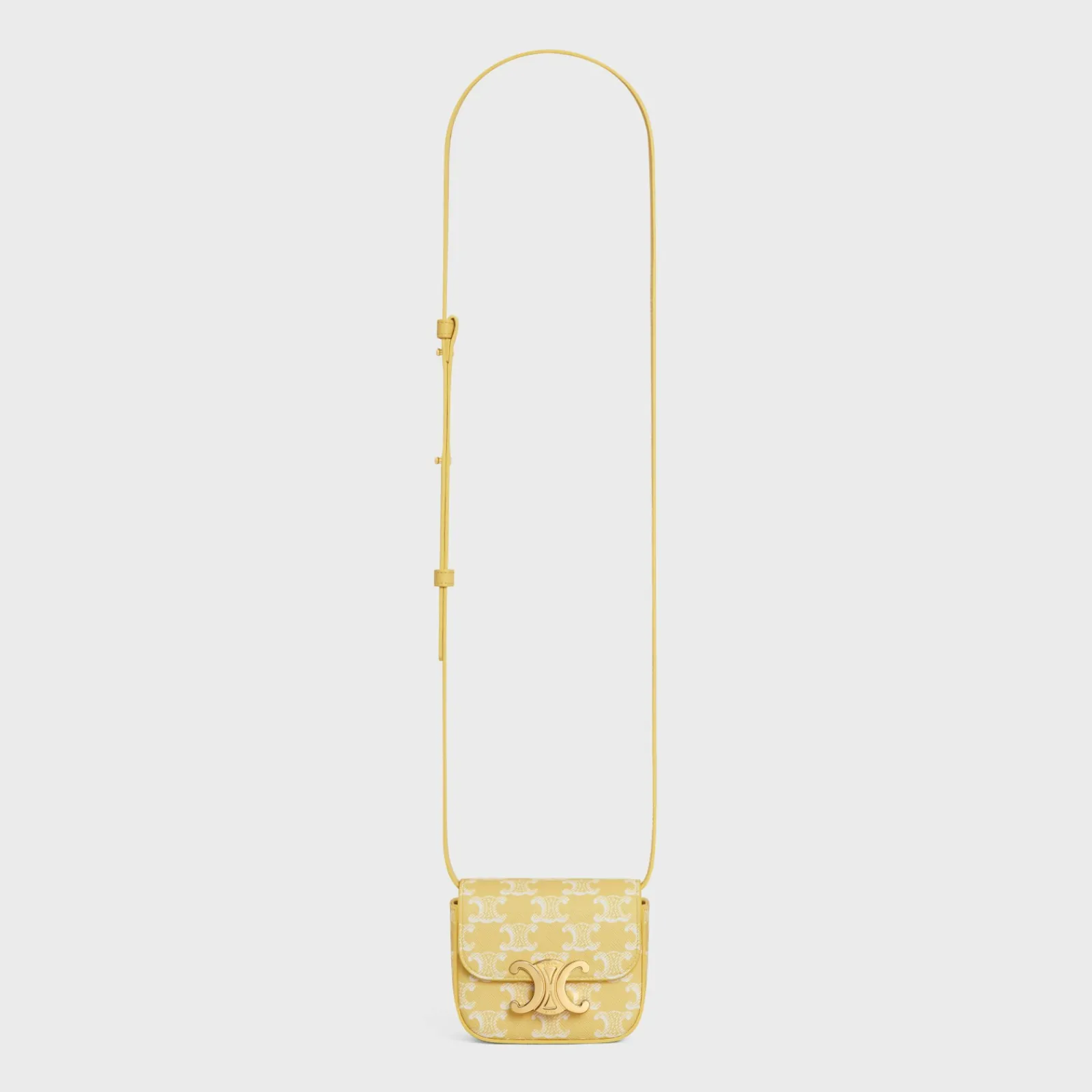 New MINI CLAUDE in TRIOMPHE CANVAS BRIGHT YELLOW Women Triomphe Canvas