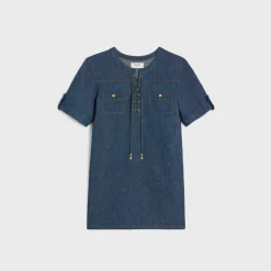 Online mini dress in dark ocean wash denim Women Dresses And Skirts | Denim