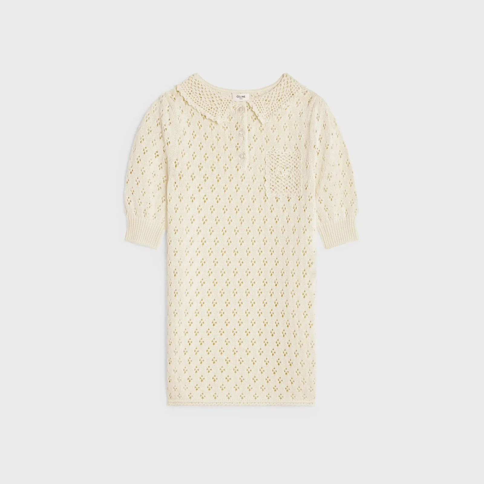 Clearance mini dress in pointelle cotton Women Dresses And Skirts