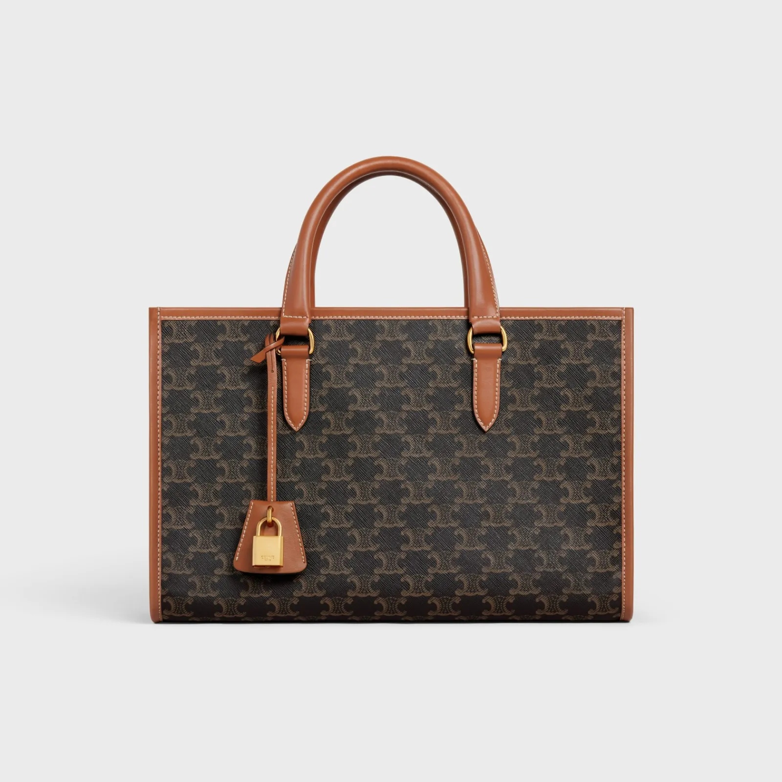 Sale mini horizontal cabas in Triomphe Canvas and calfskin Women Triomphe Canvas | Categories·Top-Handle Bags