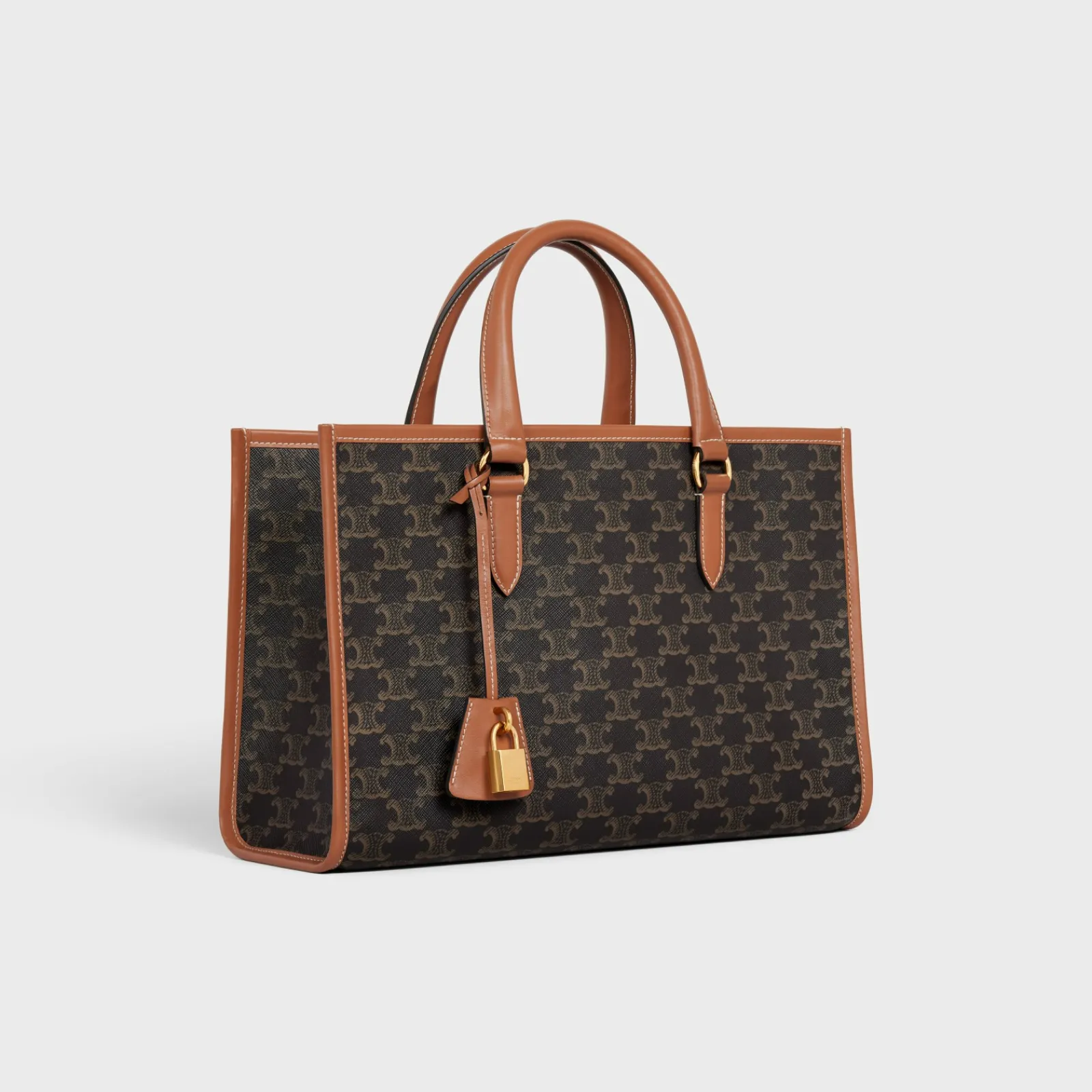 Sale mini horizontal cabas in Triomphe Canvas and calfskin Women Triomphe Canvas | Categories·Top-Handle Bags