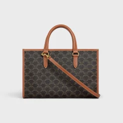 Sale mini horizontal cabas in Triomphe Canvas and calfskin Women Triomphe Canvas | Categories·Top-Handle Bags