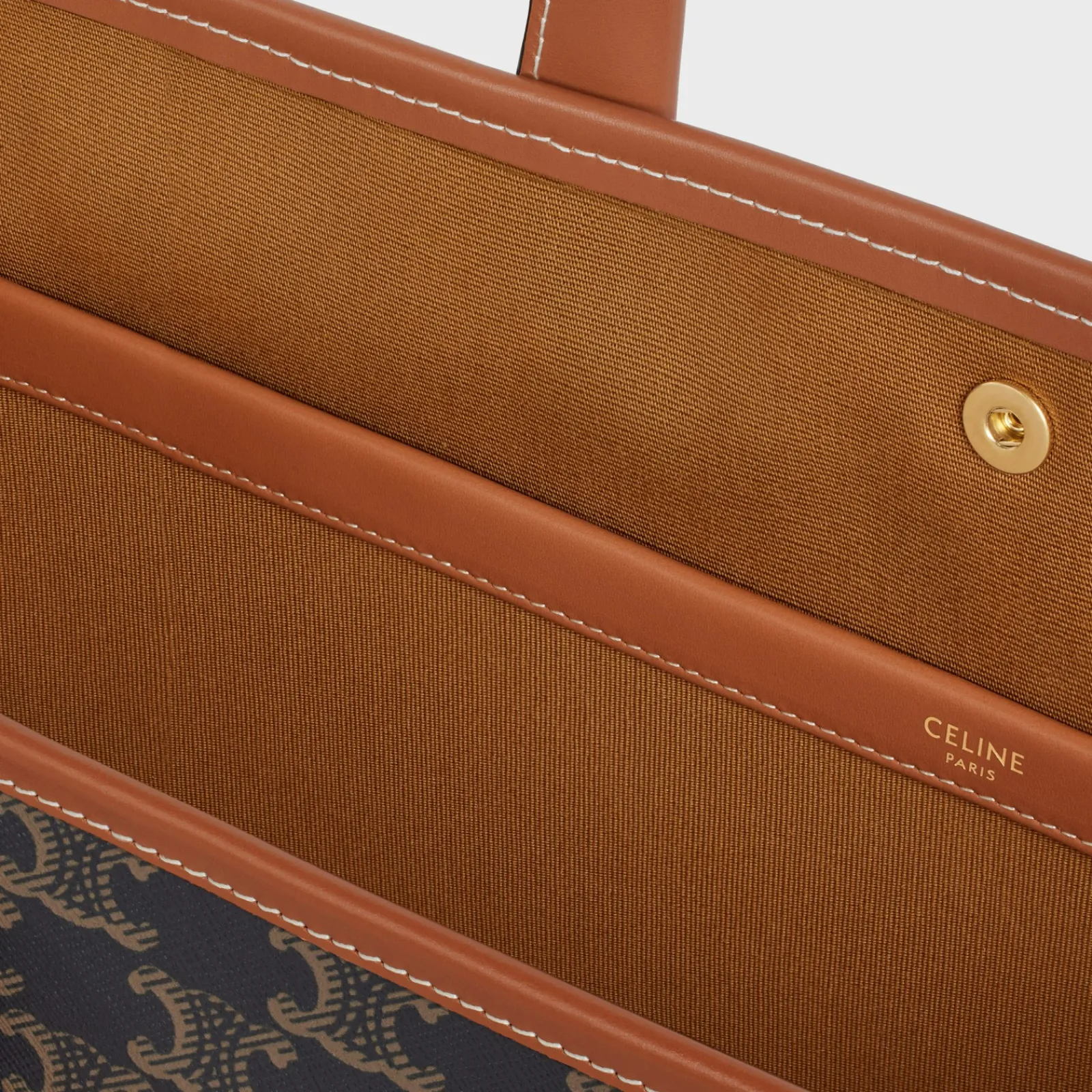 Sale mini horizontal cabas in Triomphe Canvas and calfskin Women Triomphe Canvas | Categories·Top-Handle Bags