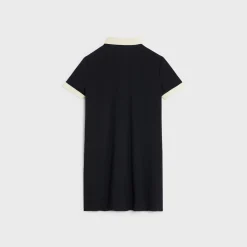Discount mini polo dress in viscose sablé Women Dresses And Skirts