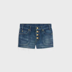 Hot mini shorts in dark union wash denim Women Pants And Shorts | Denim