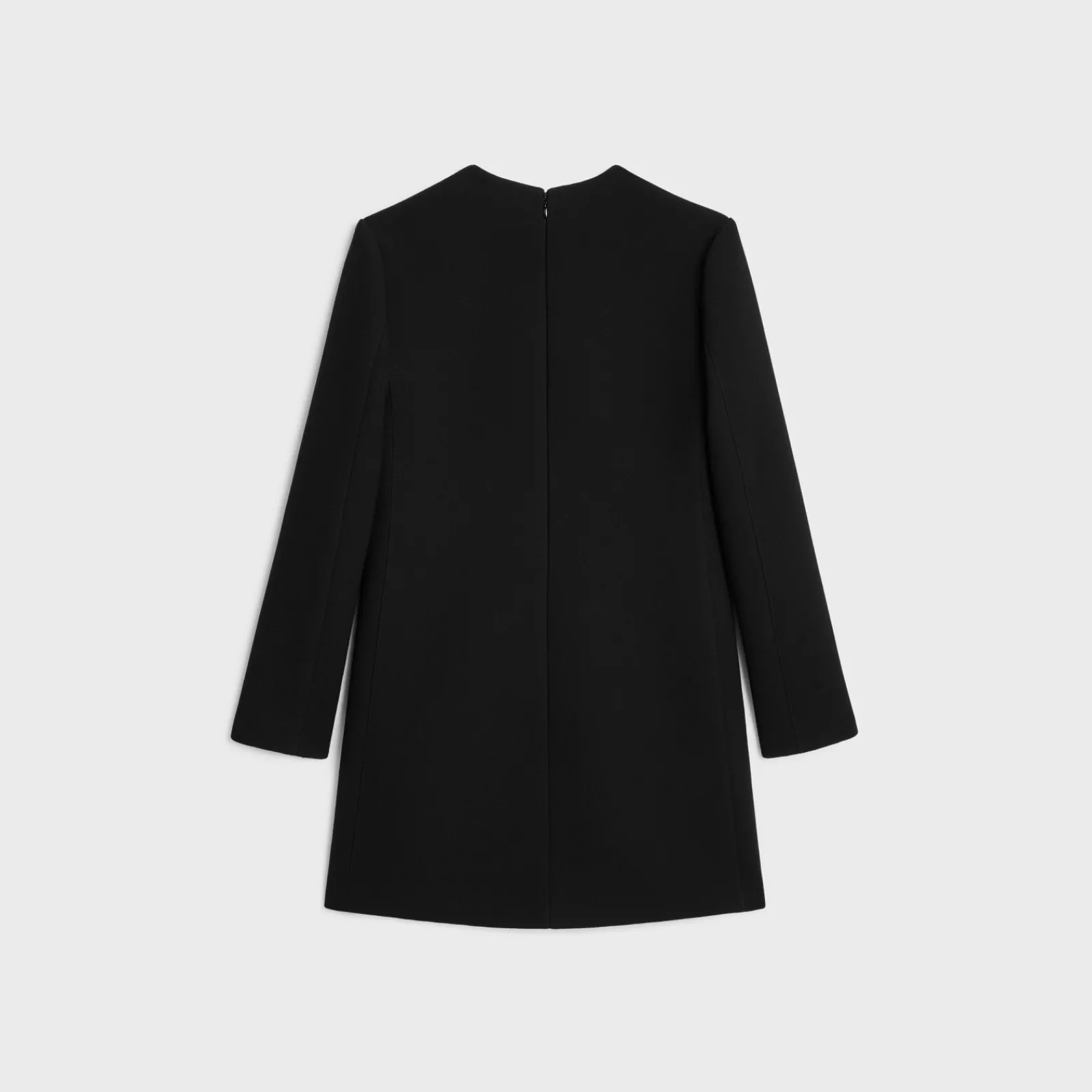 Sale mini trapeze dress in double faced wool crepe Women Dresses And Skirts
