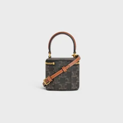 Hot MINI VANITY CASE in Triomphe Canvas and Calfskin Women Triomphe Canvas