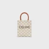 Clearance Mini Vertical Cabas in Triomphe Canvas and calfskin with print Women Triomphe Canvas | Categories·Cross-Body Bags