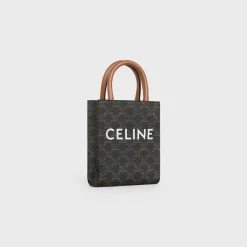 New Mini Vertical Cabas in Triomphe Canvas and calfskin with print Women Triomphe Canvas | Categories·Cross-Body Bags