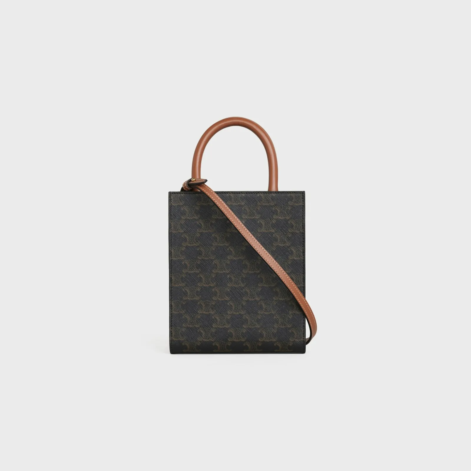 New Mini Vertical Cabas in Triomphe Canvas and calfskin with print Women Triomphe Canvas | Categories·Cross-Body Bags
