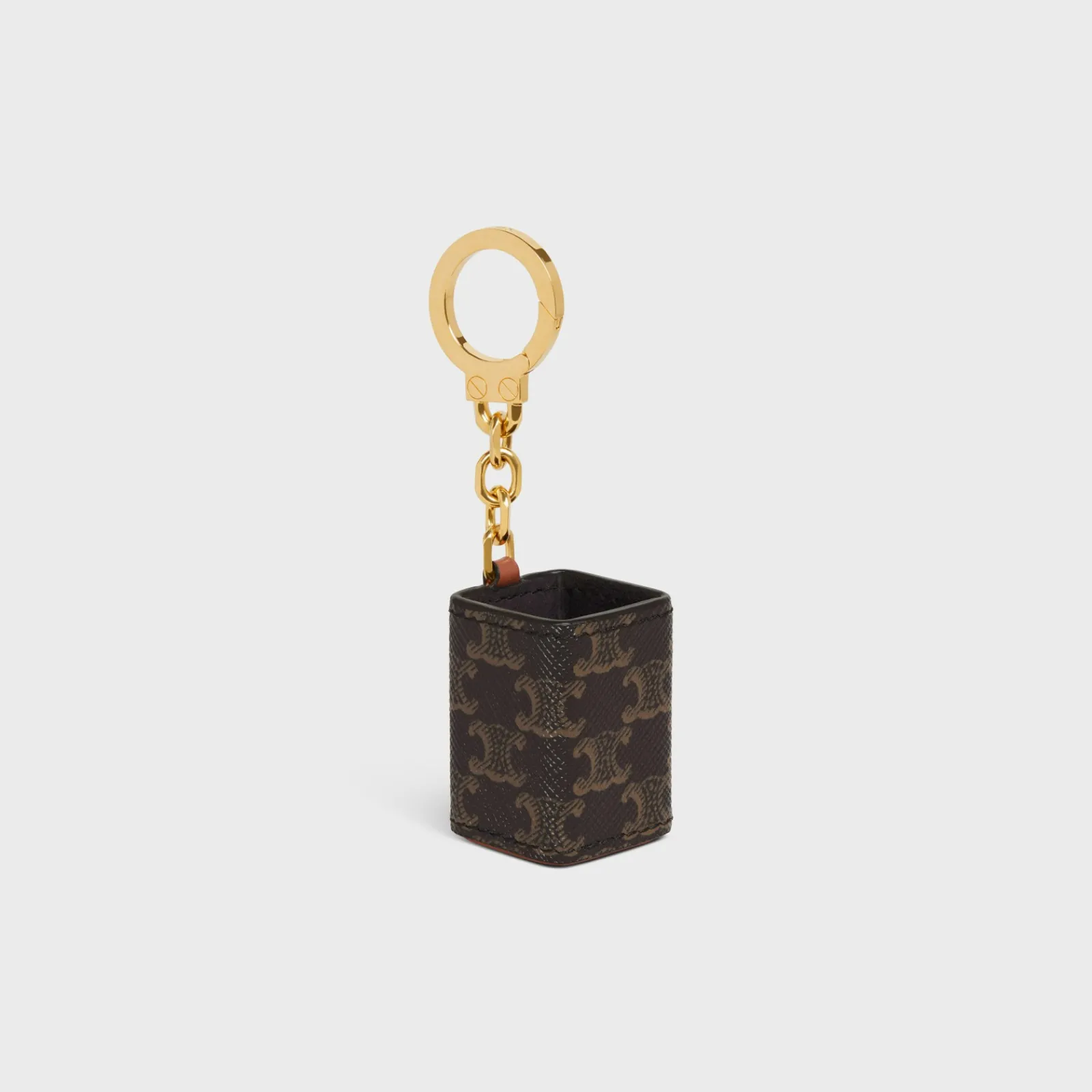 Clearance Miniature Perfume Holder Charm in Triomphe Canvas and calfskin Fragrances