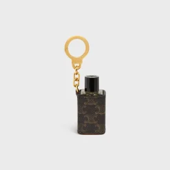 Clearance Miniature Perfume Holder Charm in Triomphe Canvas and calfskin Fragrances