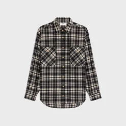 Online overshirt in checked cashmere Women Shirts And Tops