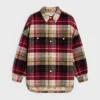 Fashion overshirt in checked wool Women Jackets | Shirts And Tops