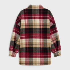 Fashion overshirt in checked wool Women Jackets | Shirts And Tops