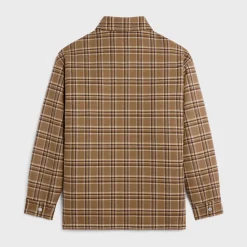 Outlet overshirt in checked wool Coats & Blousons