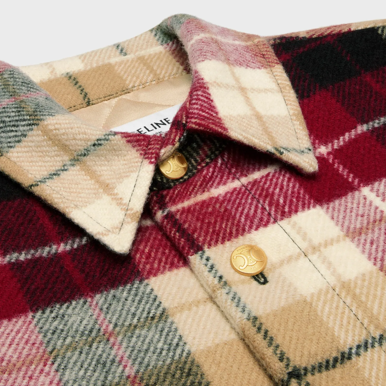Fashion overshirt in checked wool Women Jackets | Shirts And Tops