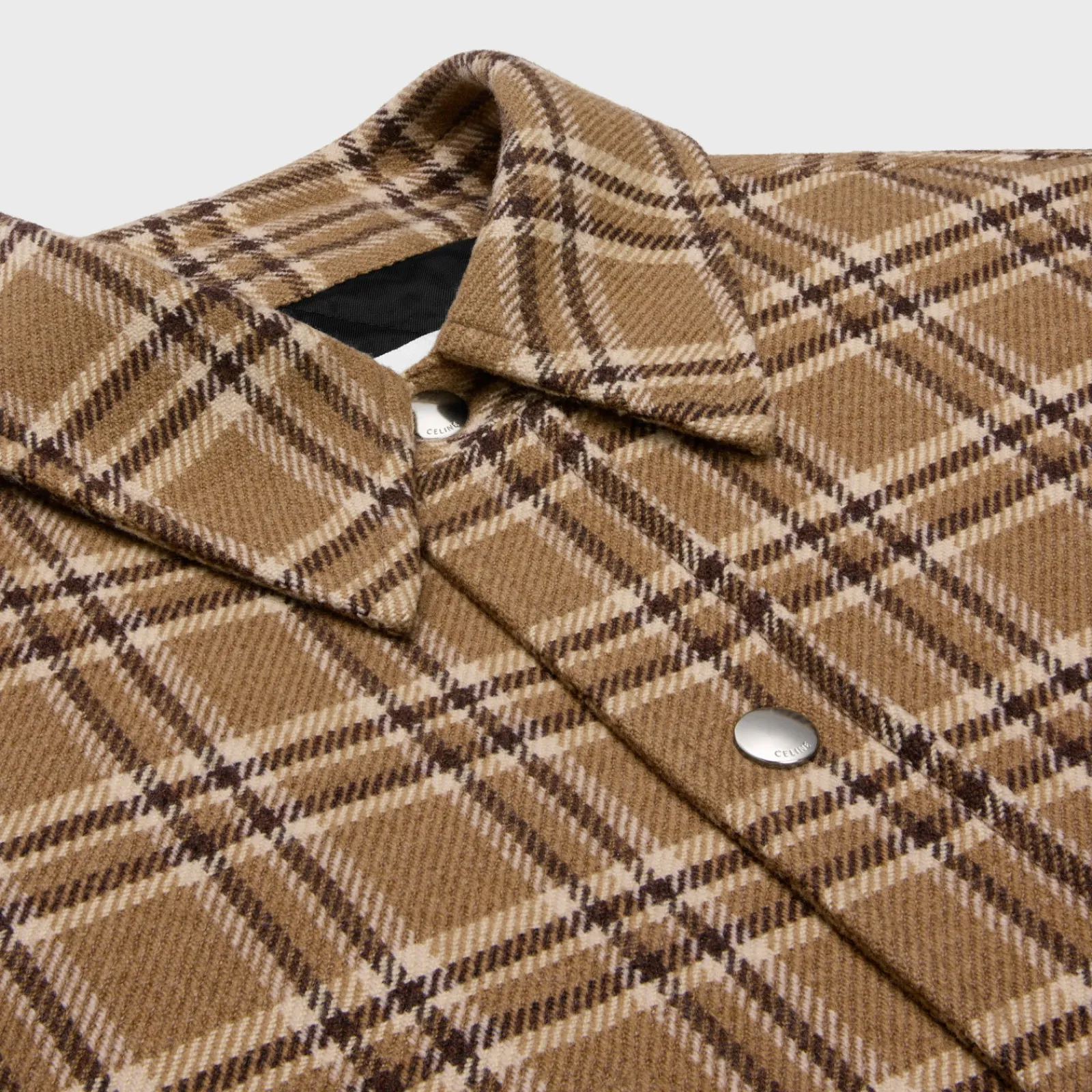 Outlet overshirt in checked wool Coats & Blousons