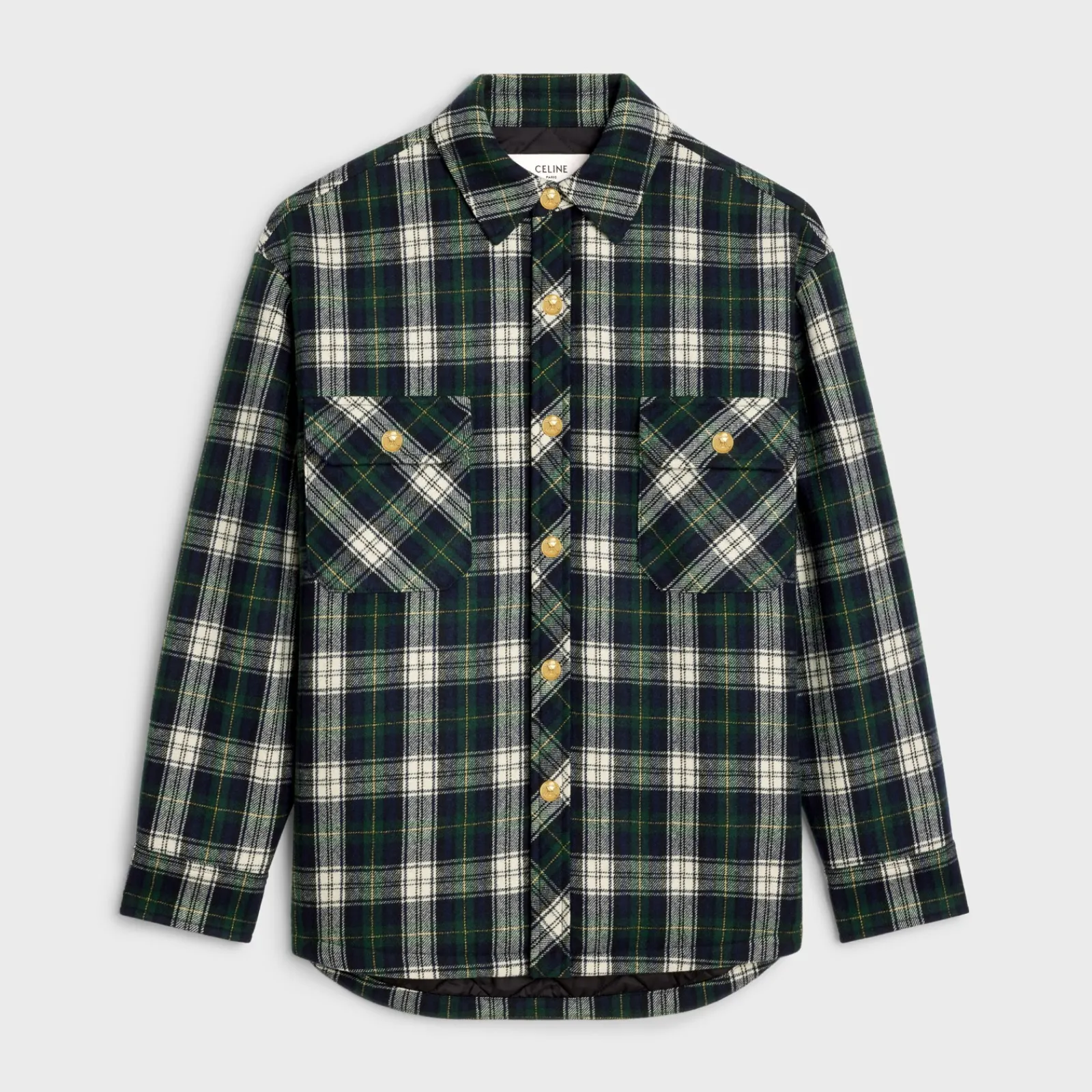 Hot overshirt in tartan cashmere Women Jackets