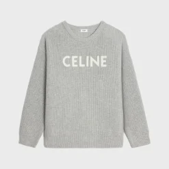 Outlet oversized sweater in ribbed wool Knitwear