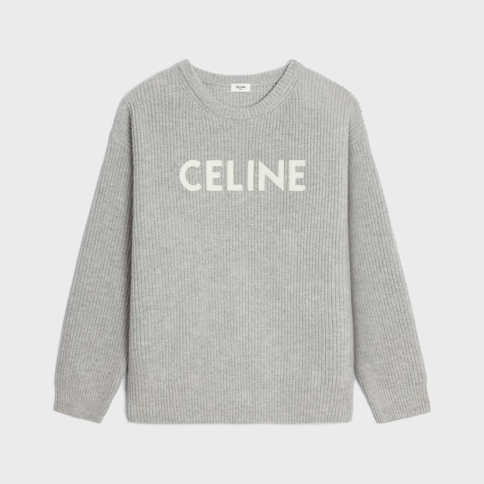 Outlet oversized sweater in ribbed wool Knitwear