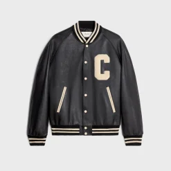 Clearance oversized teddy jacket in calfskin Leather