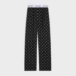 Outlet pajama pants in printed viscose Pants And Shorts