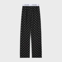 Outlet pajama pants in printed viscose Pants And Shorts