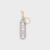 Online PERFORATED KEYRING CHARM in SMOOTH CALFSKIN with Gold FInishing Women Categories·Straps And Accessories