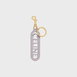 Online PERFORATED KEYRING CHARM in SMOOTH CALFSKIN with Gold FInishing Women Categories·Straps And Accessories