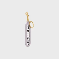 Online PERFORATED KEYRING CHARM in SMOOTH CALFSKIN with Gold FInishing Women Categories·Straps And Accessories