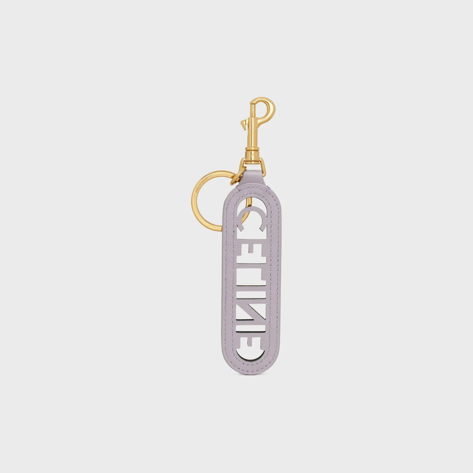 Online PERFORATED KEYRING CHARM in SMOOTH CALFSKIN with Gold FInishing Women Categories·Straps And Accessories