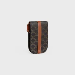 Discount Phone Pouch in Triomphe Canvas and Calfskin Triomphe Canvas | Categories·Ech Accessories