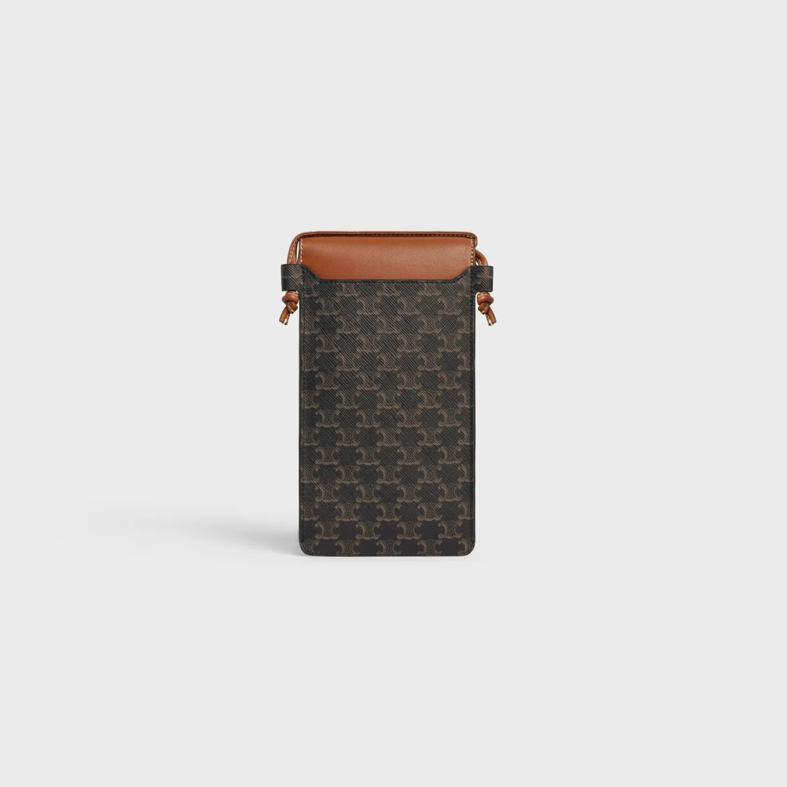 Discount PHONE POUCH WITH FLAP in Triomphe Canvas and Lambskin Women Triomphe Canvas | Categories·Pouches And Tech Accessories