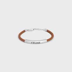 Fashion Plein Soleil Bracelet in Calfskin and Brass with Rhodium Finish Bracelets & Rings