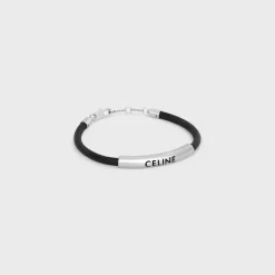 Hot Plein Soleil Bracelet in Calfskin and Brass with Rhodium Finish Bracelets & Rings