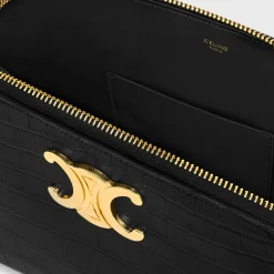 Hot POUCH TRIOMPHE in NILOTICUS CROCODILE Women Triomphe | Categories·Pouches And Tech Accessories