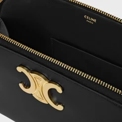 Fashion POUCH TRIOMPHE in SHINY CALFSKIN Women Triomphe | Categories·Pouches And Tech Accessories