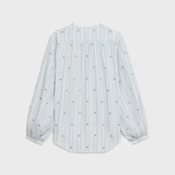 Hot romy blouse in striped silk Women Shirts And Tops