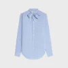 Hot romy lavallière shirt in striped silk Women Shirts And Tops