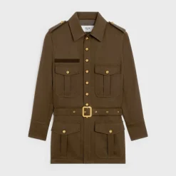 Best Saharienne jacket in diagonal wool Women Jackets