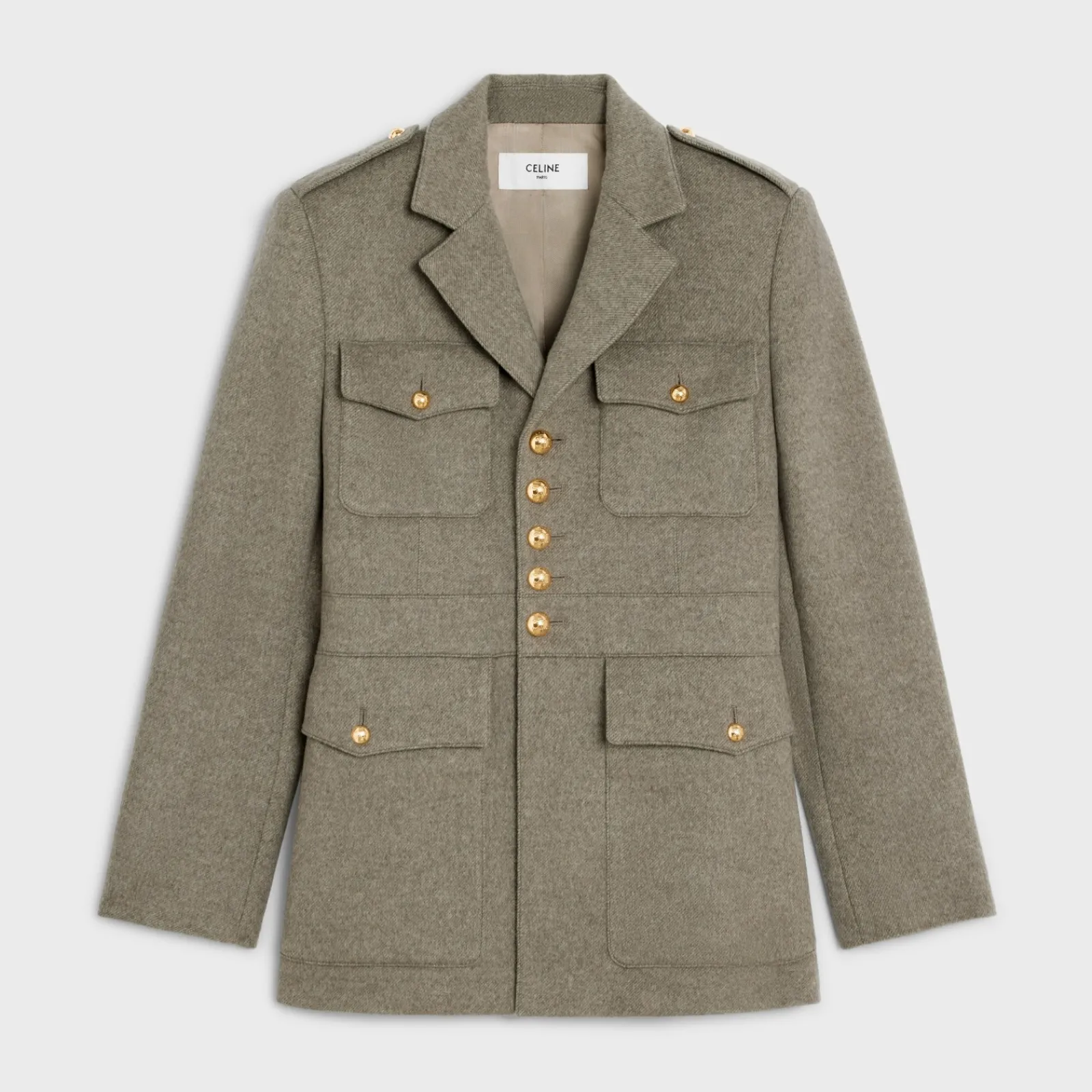 Outlet saharienne jacket in diagonal cashmere Women Jackets