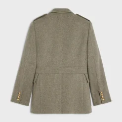 Outlet saharienne jacket in diagonal cashmere Women Jackets