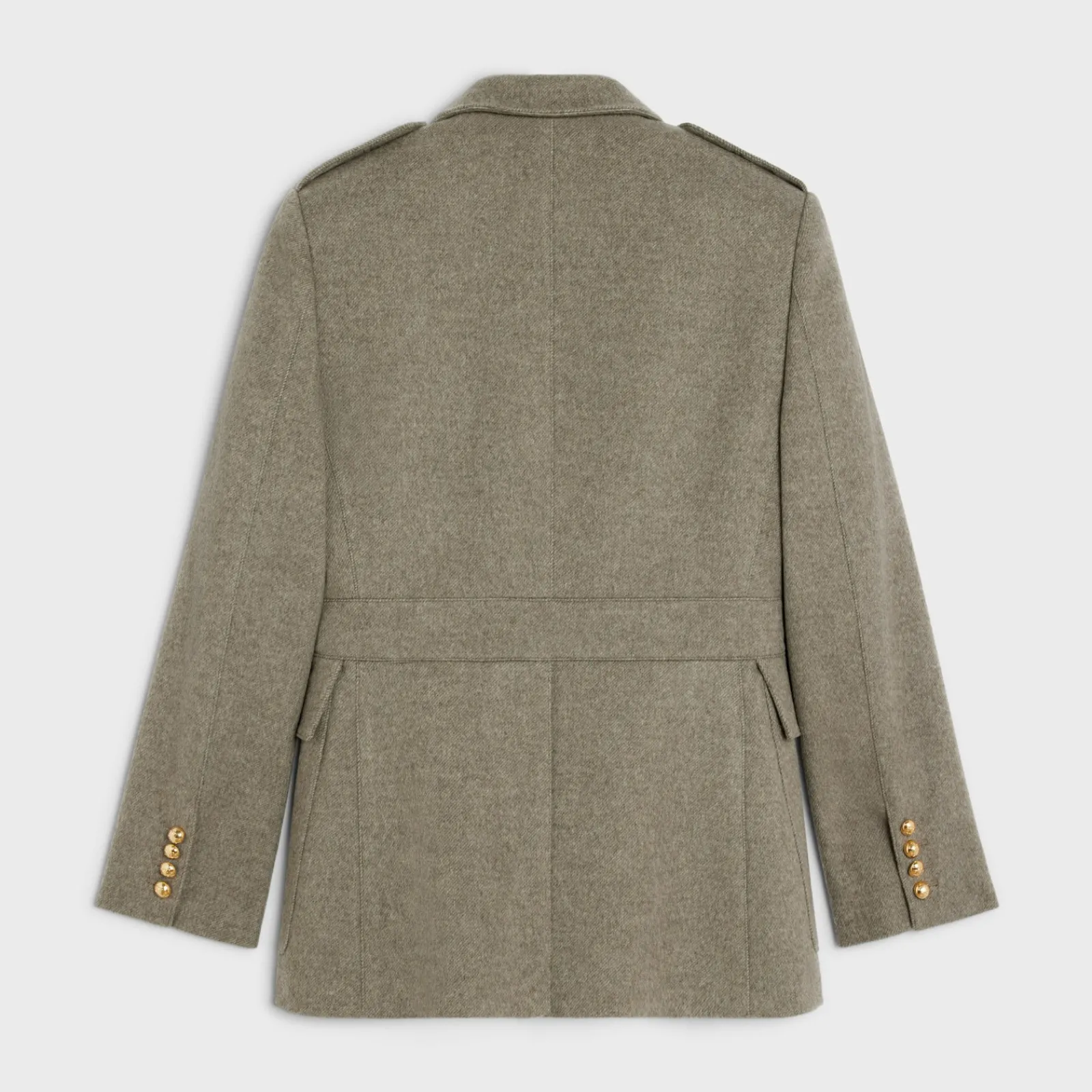 Outlet saharienne jacket in diagonal cashmere Women Jackets