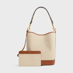 Online SAILOR BUCKET CUIR TRIOMPHE in TEXTILE AND CALFSKIN Women More Lines·Cuir Triomphe | Categories·Bucket Bags