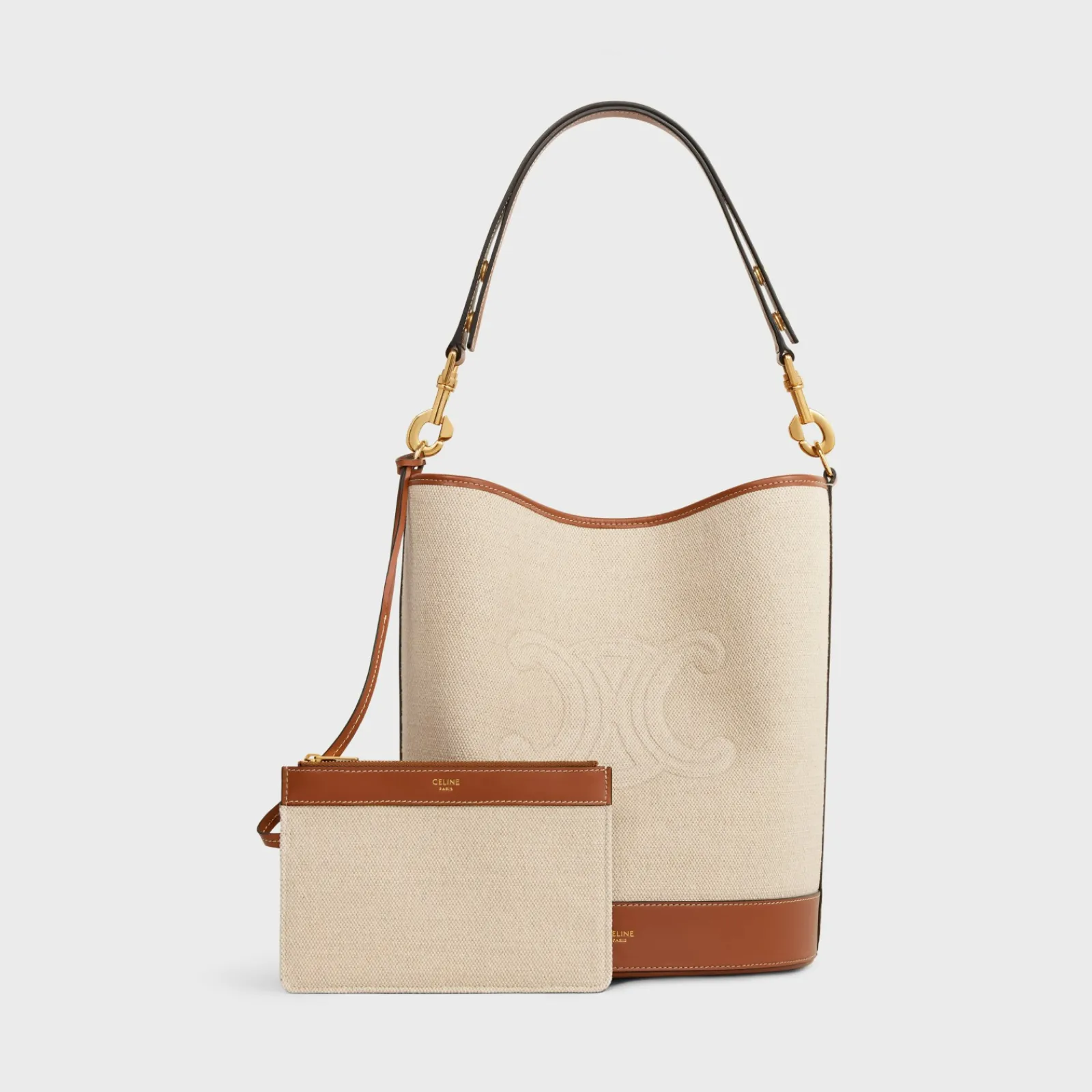 Online SAILOR BUCKET CUIR TRIOMPHE in TEXTILE AND CALFSKIN Women More Lines·Cuir Triomphe | Categories·Bucket Bags