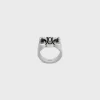 Online San Onofre Chunky Triomphe Ring in Brass with Rhodium Finish Bracelets & Rings