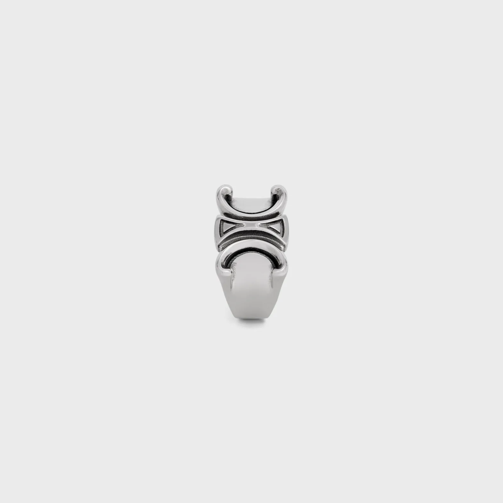 Online San Onofre Chunky Triomphe Ring in Brass with Rhodium Finish Bracelets & Rings