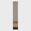 Fashion scarf in brushed fair isle alpaca wool Hats And Soft Accessories