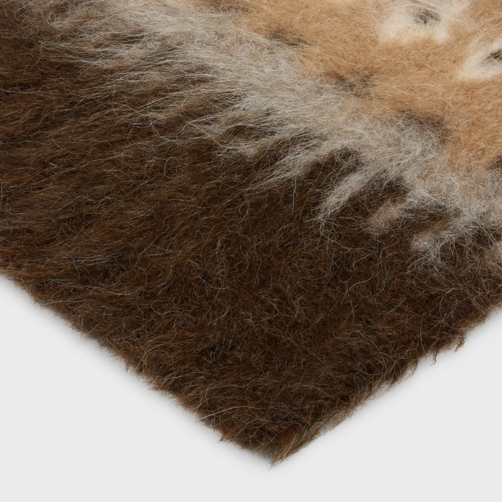 Fashion scarf in brushed fair isle alpaca wool Hats And Soft Accessories